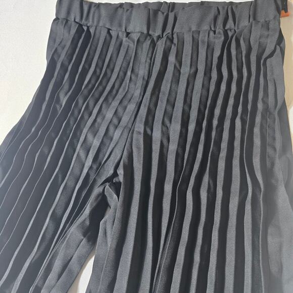 Women's Black Pleated Pants Wide Leg Size XXL - Picture 2 of 8